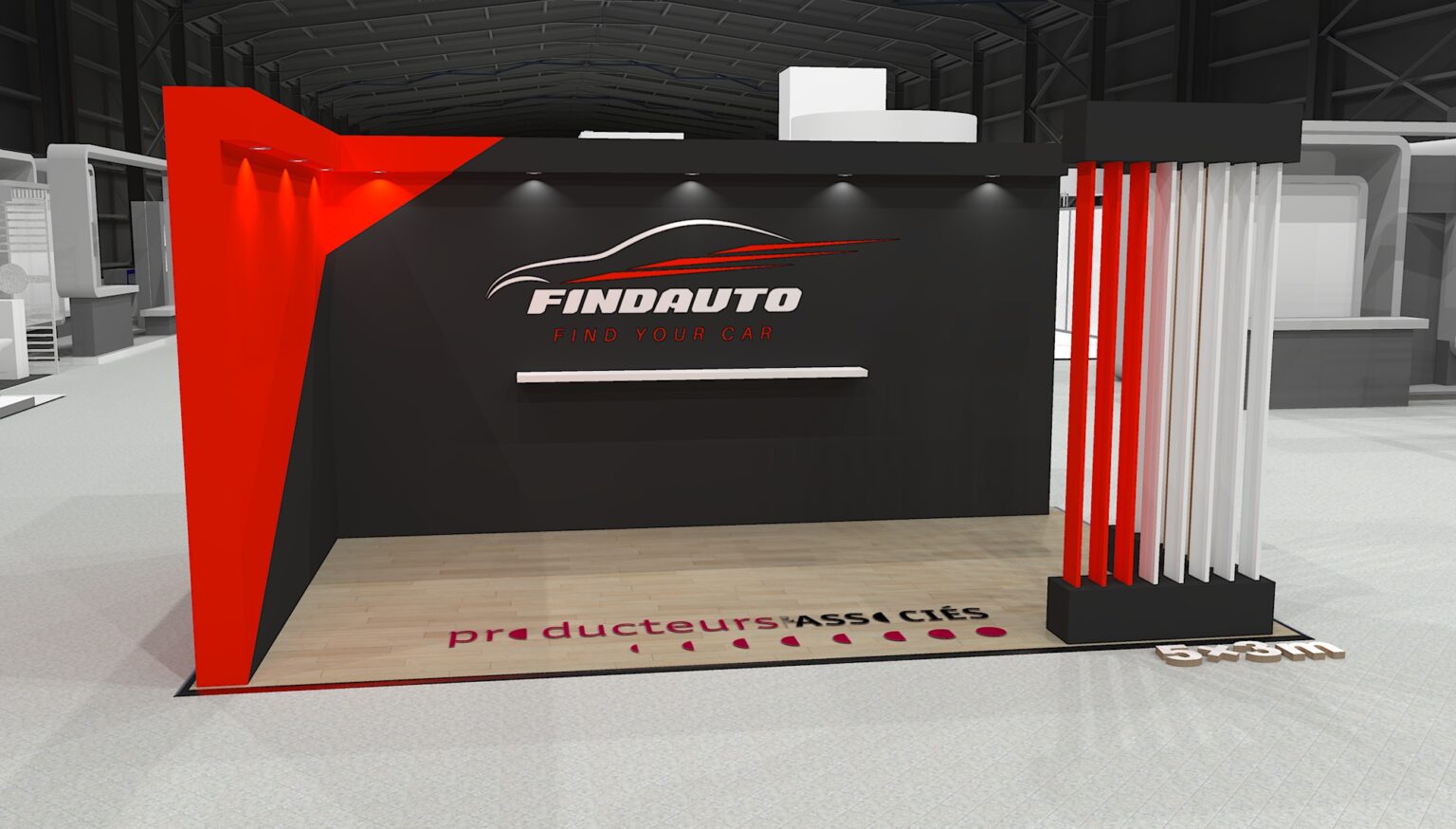 Stand 15m² avec cornière - Atelier du visuel